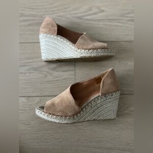 Vince Sonora suede espadrille wedges size 7